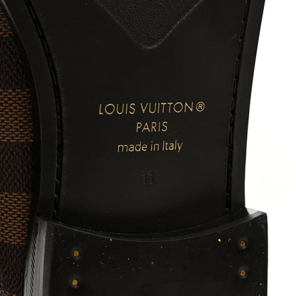 Louis Vuitton Damier Ebene Calfskin Mens Major Loafers 11 8 of 8