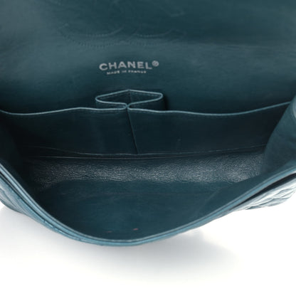 Chanel Lambskin Quilted Medium Double Flap Dark Green 5 of 15