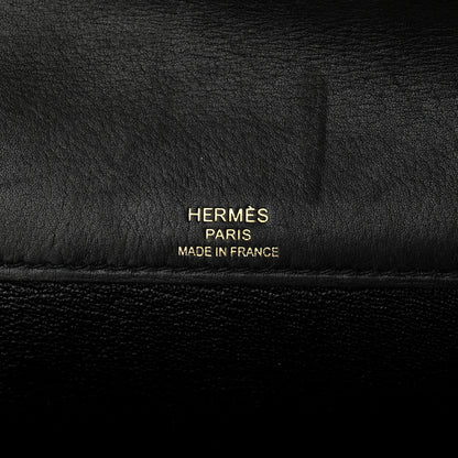 Hermes Taurillon Novillo Kelly Depeches 25 Pouch Black 6 of 10