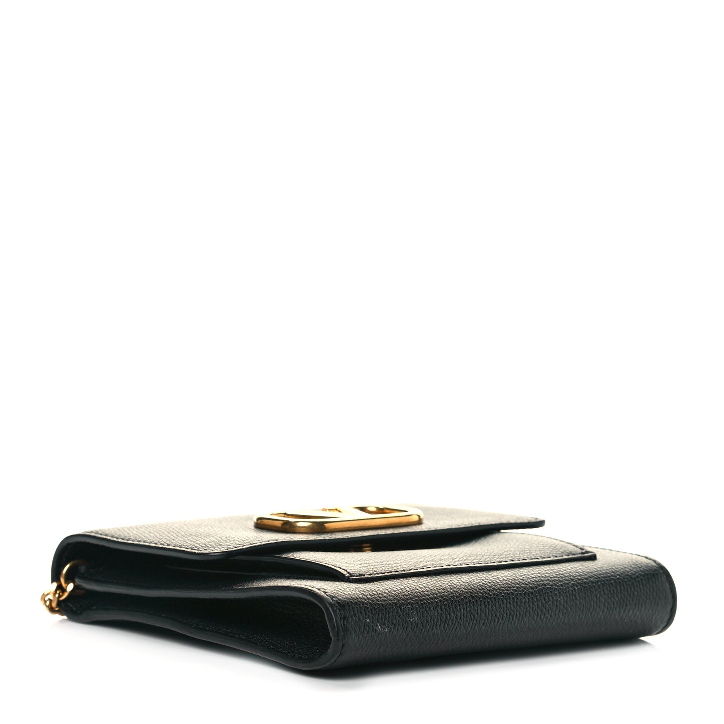 Calfskin VLogo Crossbody Bag Black