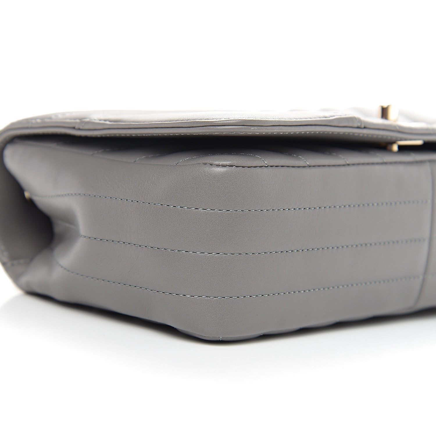 Chanel Calfskin Chevron Quilted Small Statement Flap Grey 8 of 10