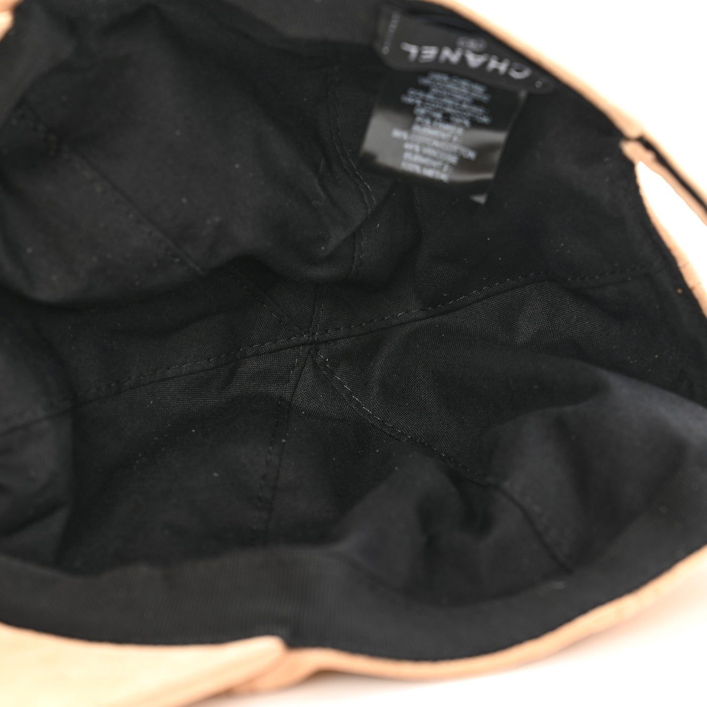 Suede Goatskin CC Cap Hat Beige