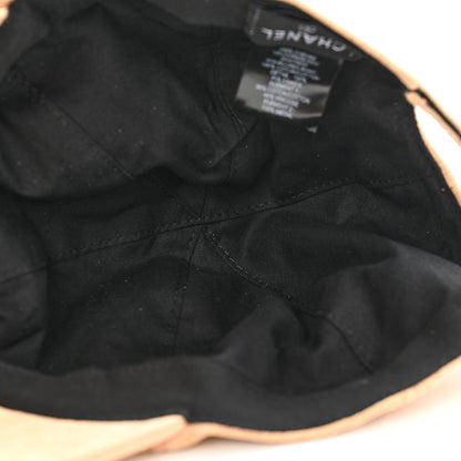 Chanel Suede Goatskin CC Cap Hat Beige 7 of 10