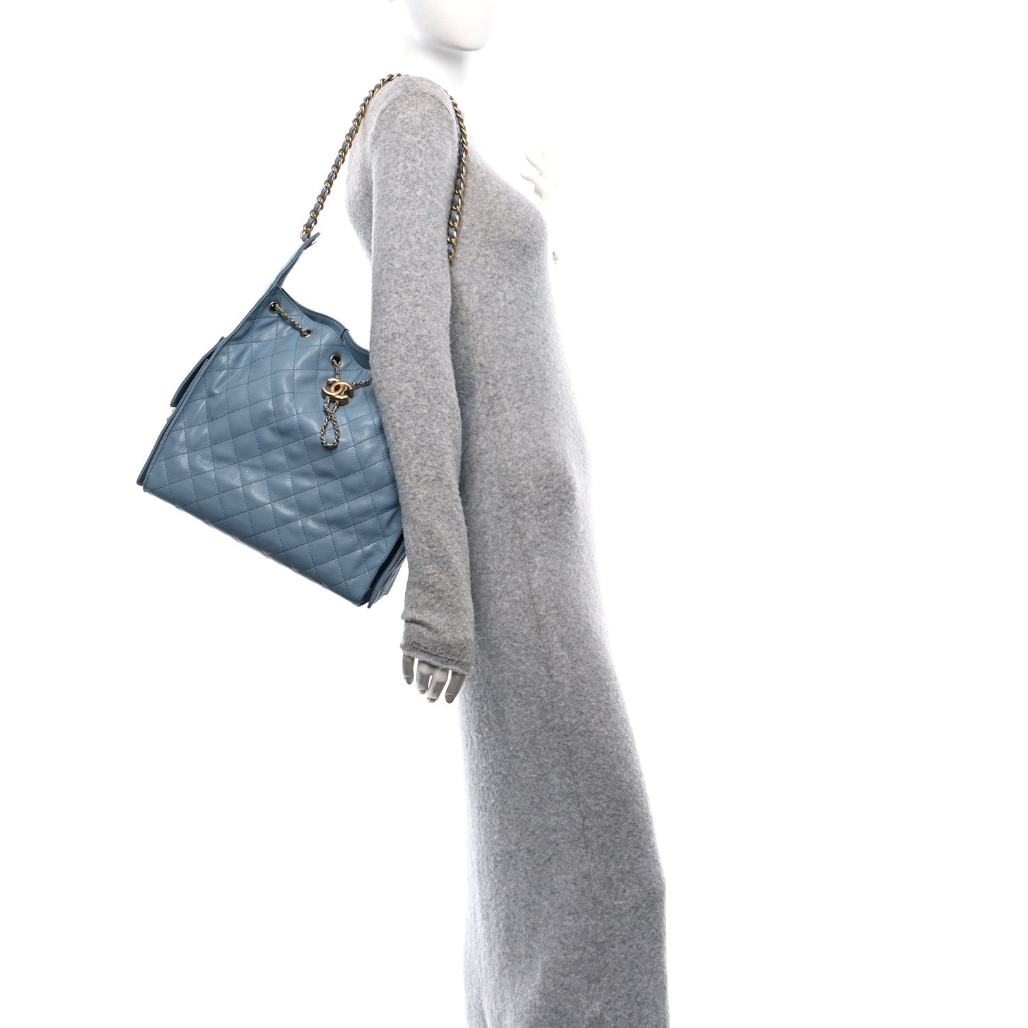 Chanel Caviar Quilted Medium Chanel 25 Handbag Blue 2 of 11