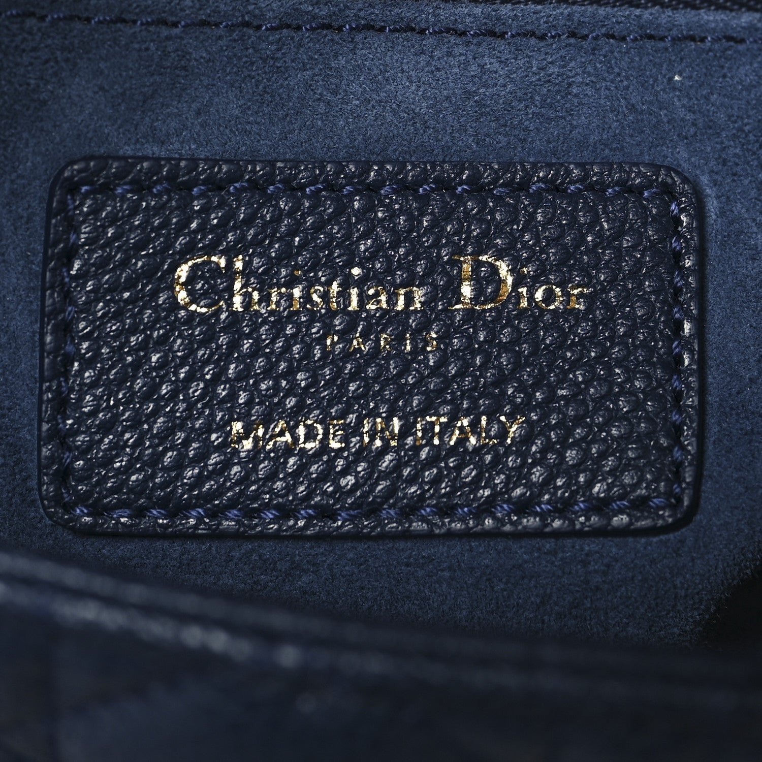 Christian Dior Grained Calfskin Cannage Medium Lady Dior Ocean Blue 6 of 10