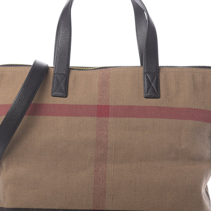 Burberry Grainy Calfskin Mega Check Armley Folding Messenger Black 10 of 10