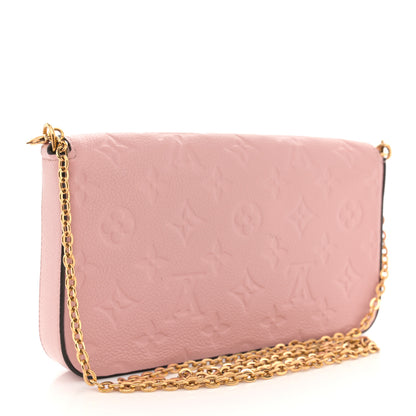 Louis Vuitton Empreinte Pochette Felicie Chain Wallet Rose Poudre 4 of 17