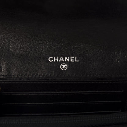 Chanel Lambskin Vertical Quilted Mademoiselle Compact Wallet Black 6 of 10