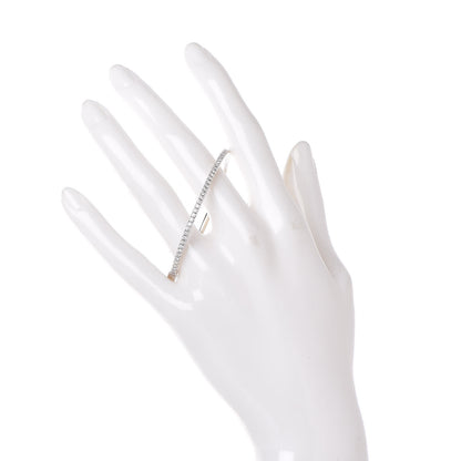 Tiffany 18K White Gold Diamond Metro Hinged Bangle 2 of 7