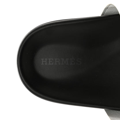 Hermes Calfskin Womens Chypre Sandals 36.5 White 7 of 13