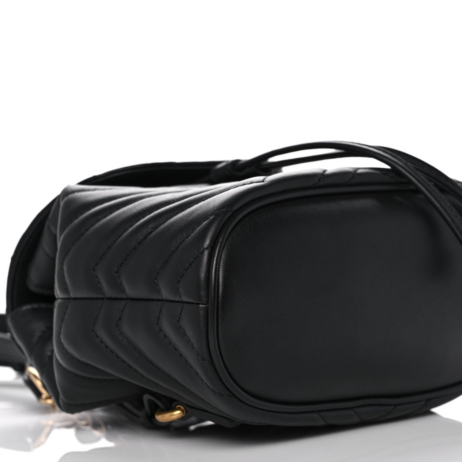 Gucci Calfskin Matelasse GG Marmont Flap Backpack Black 10 of 12