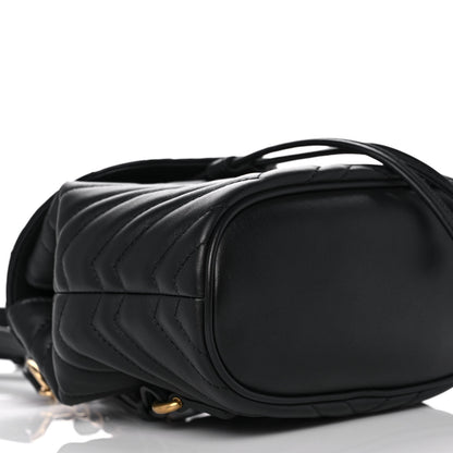 Gucci Calfskin Matelasse GG Marmont Flap Backpack Black 10 of 12