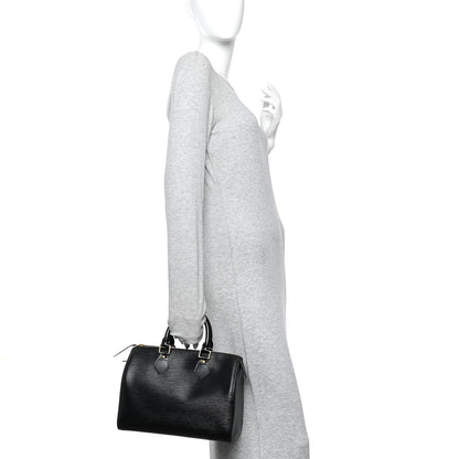Louis Vuitton Epi Speedy 25 Black 2 of 10