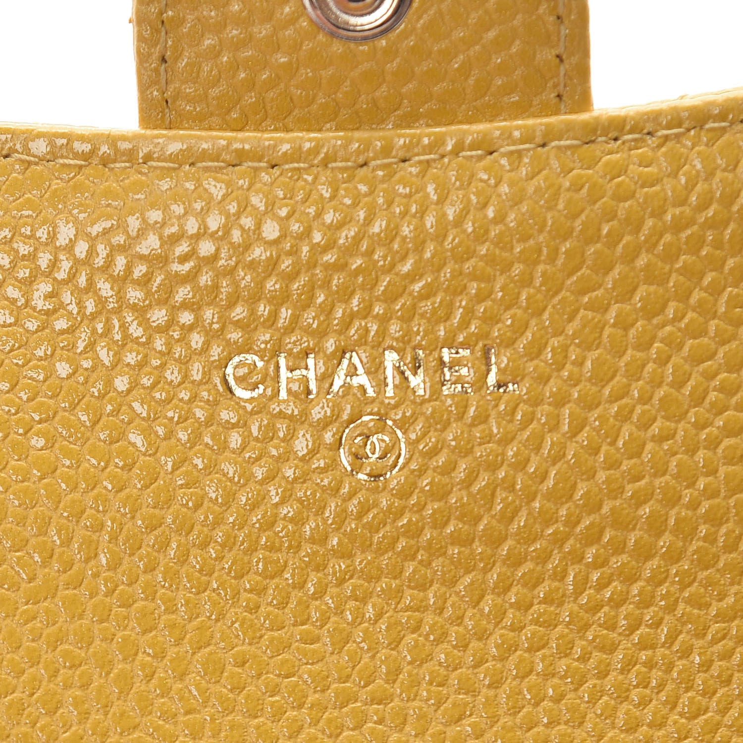 Chanel Caviar Quilted Flap Card Holder Yellow 9 of 11
