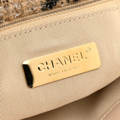 Chanel Tweed Maxi Chanel 19 Flap Beige Black 6 of 10