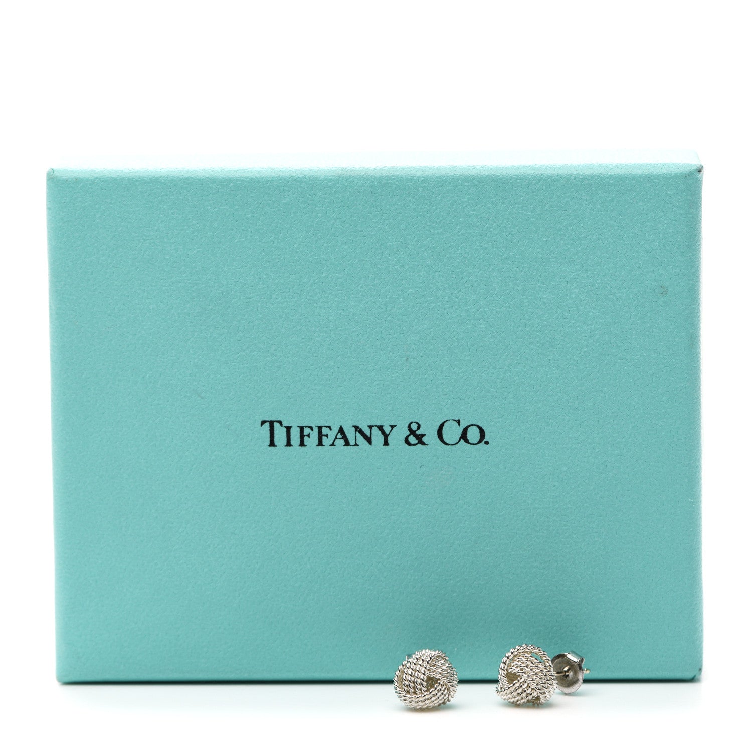 Tiffany Sterling Silver Twist Knot Earrings 5 of 5