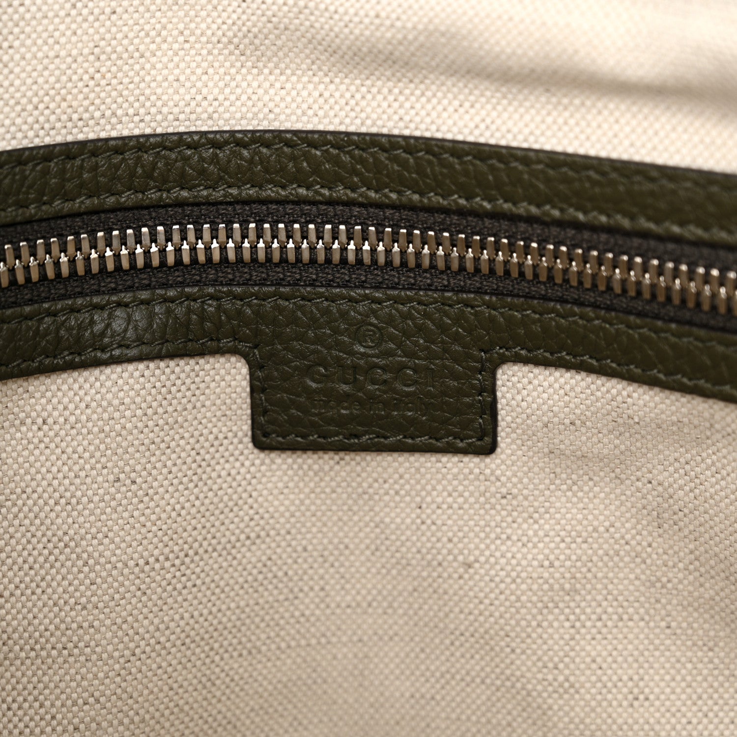 Gucci Calfskin Jumbo GG Embossed Double Buckle Medium Messenger Bag Dark Vintage Olive 6 of 10