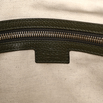 Gucci Calfskin Jumbo GG Embossed Double Buckle Medium Messenger Bag Dark Vintage Olive 6 of 10