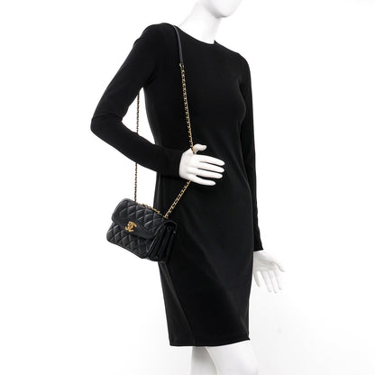 Chanel Lambskin Quilted Small Coco Vintage Flap Black 2 of 8