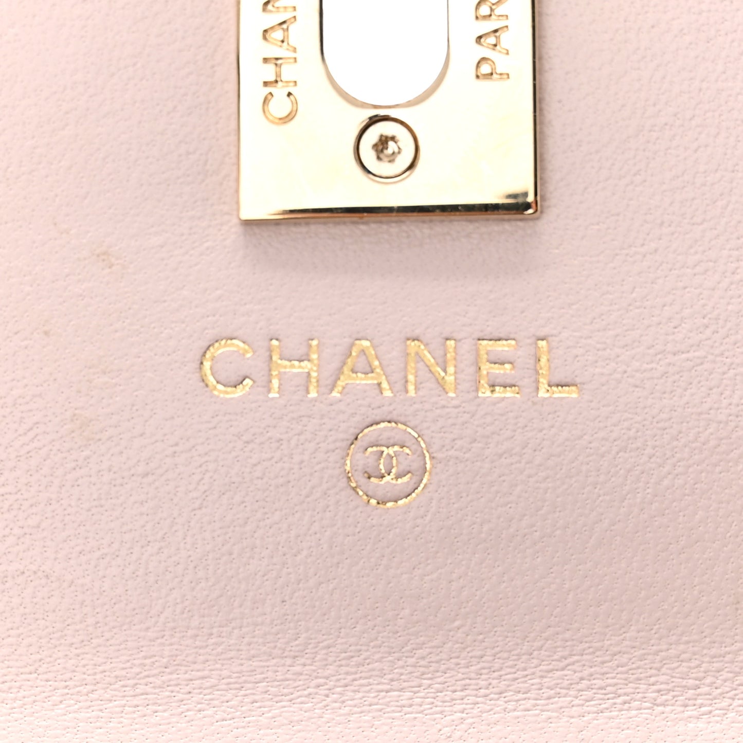 Lambskin Quilted Trendy CC Card Holder On Chain Light Pink