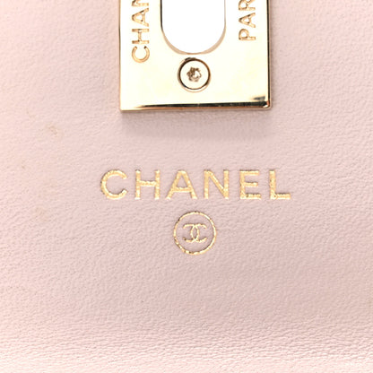Chanel Lambskin Quilted Trendy CC Card Holder On Chain Light Pink 6 of 11