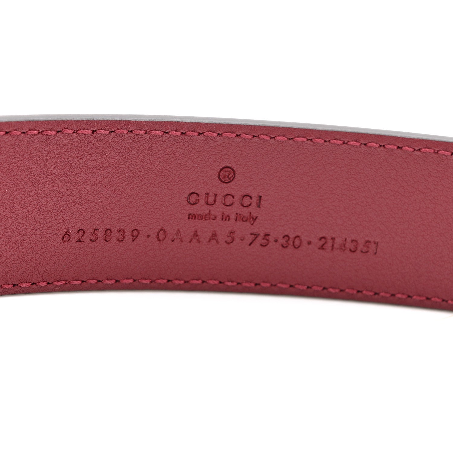 Gucci Plutone Calfskin Double G 30mm Belt 75 30 Rosso Ancora 5 of 5