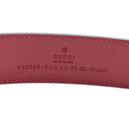 Gucci Plutone Calfskin Double G 30mm Belt 75 30 Rosso Ancora 5 of 5