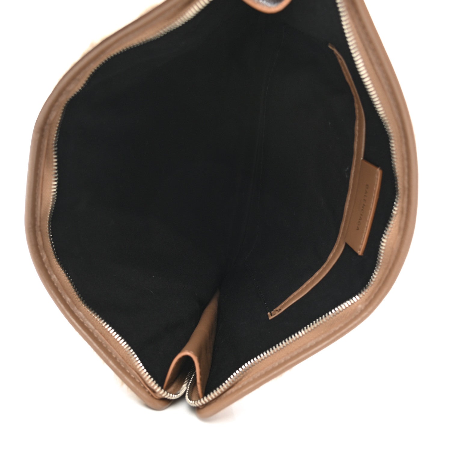 Balenciaga Shearling Bazar Pouch Beige 5 of 7