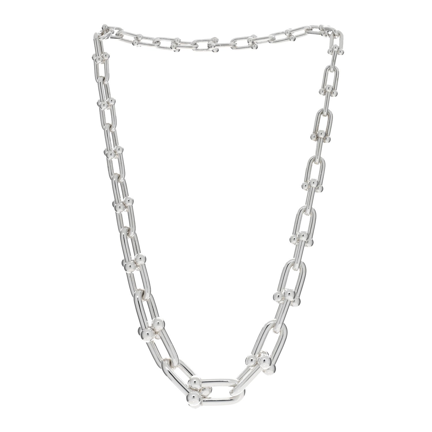 Tiffany Sterling Silver HardWear Graduated Link Necklace 2 of 5