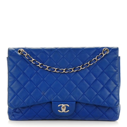 Chanel Lambskin Quilted Maxi Single Flap Blue 1 of 7