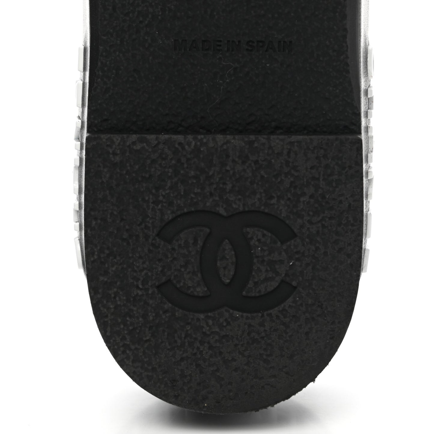 Lambskin Quilted CC Espadrille Slip On Sandals 40 Black