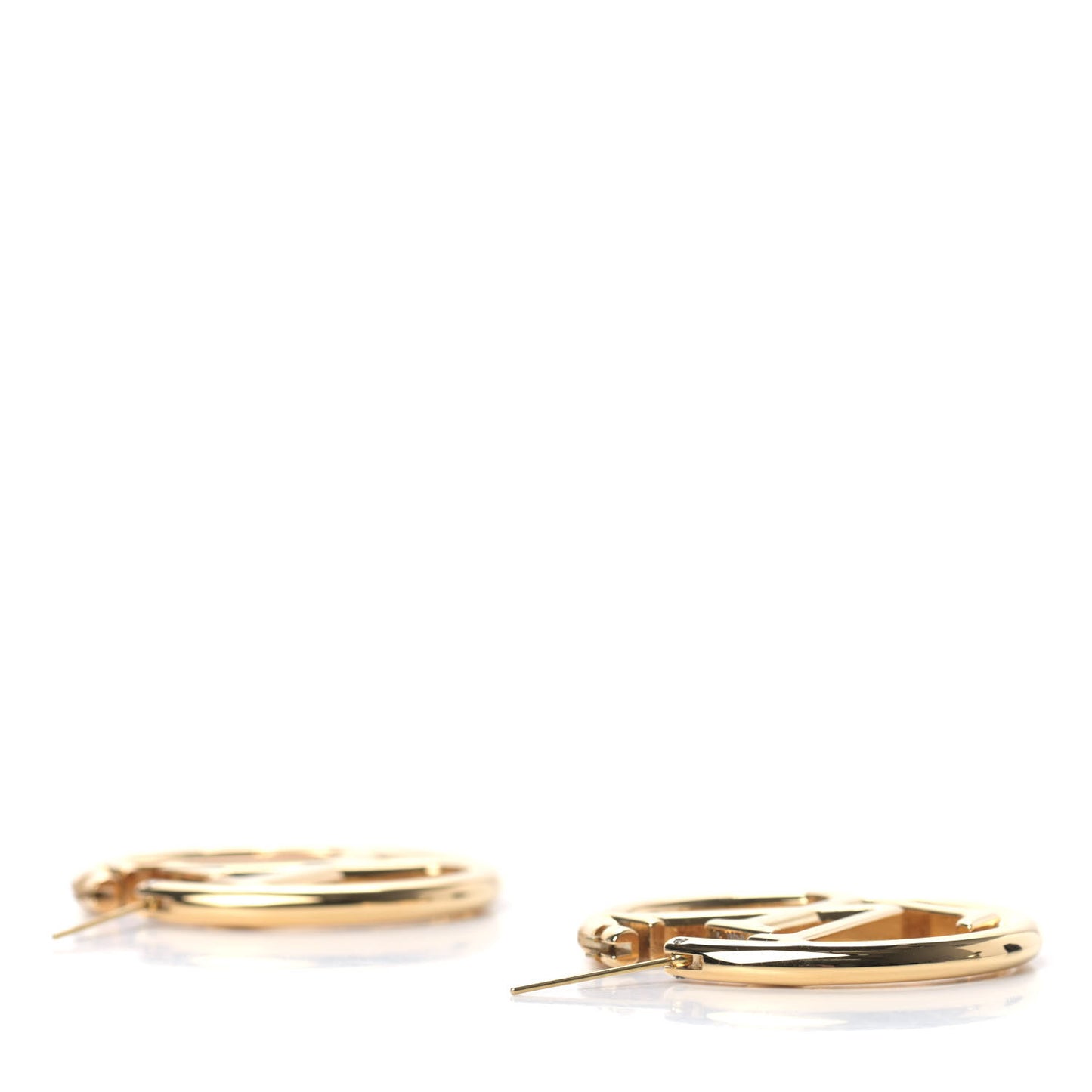 Metal Louise Hoop Earrings Gold