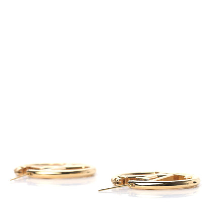 Louis Vuitton Metal Louise Hoop Earrings Gold 3 of 4