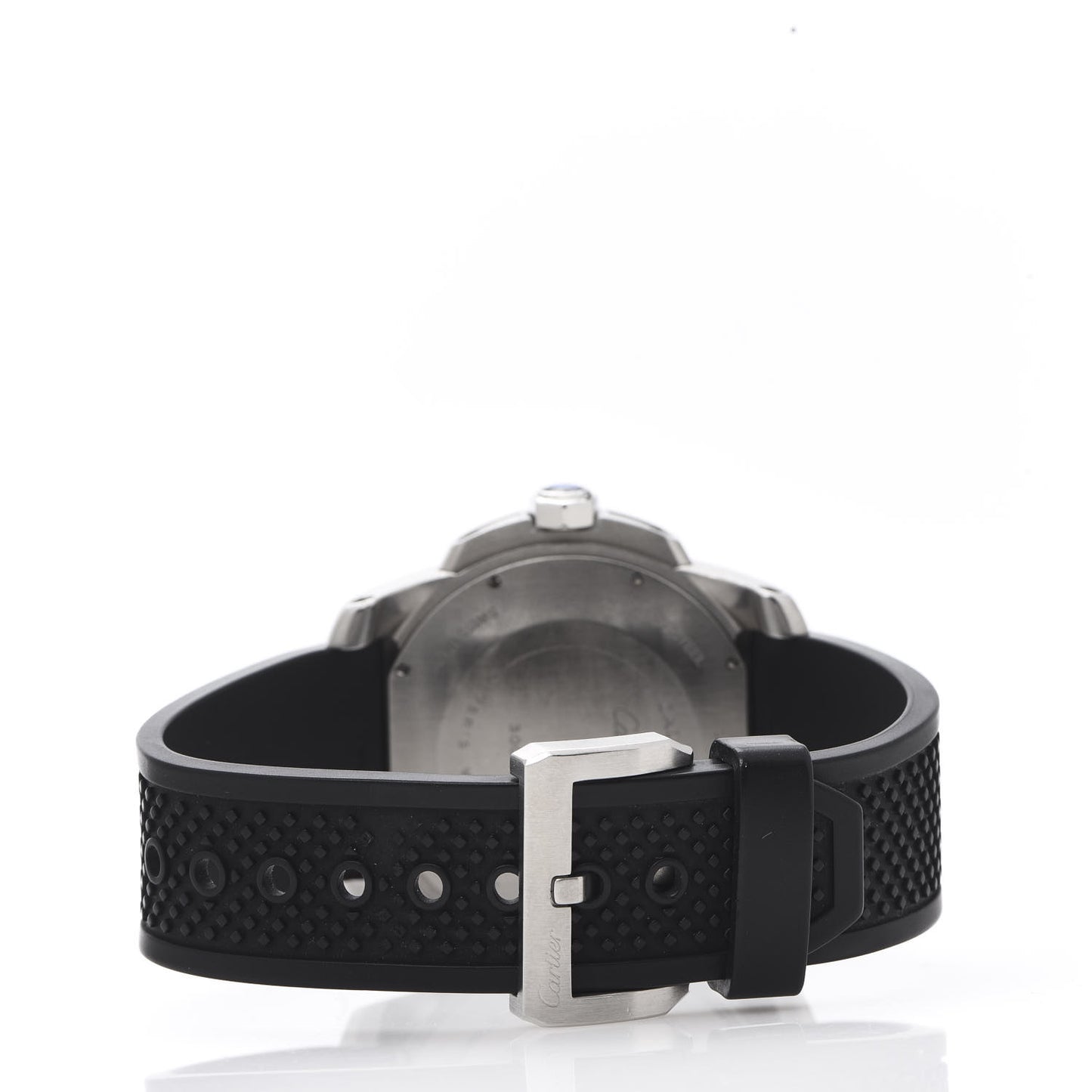 Stainless Steel Rubber 42mm Calibre de Cartier Diver Automatic Watch Black