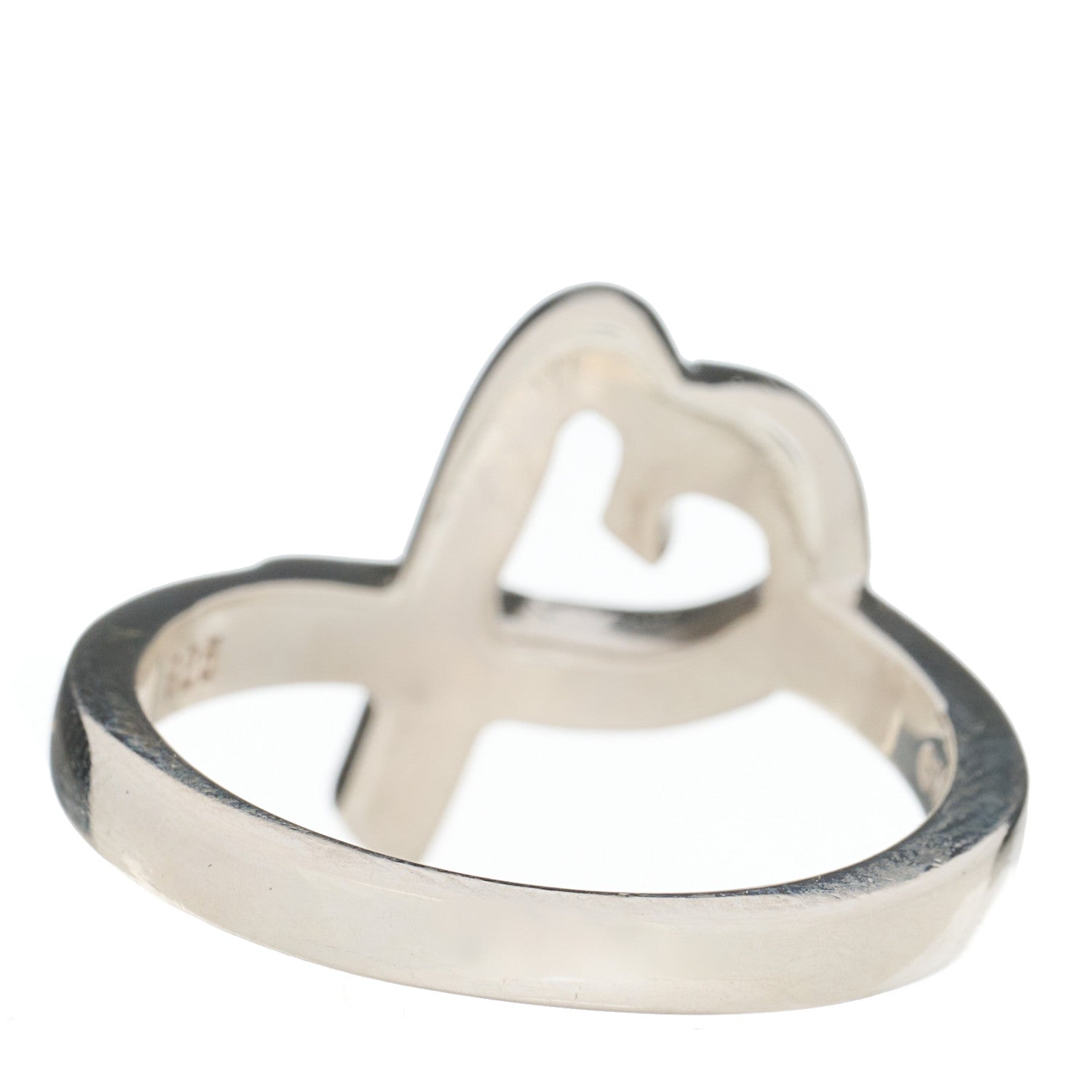 Tiffany Sterling Silver Paloma Picasso Loving Heart Ring 54 7 2 of 4