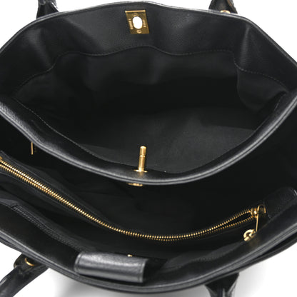 Chanel Calfskin Cerf Executive Shopper Tote Black 5 of 10