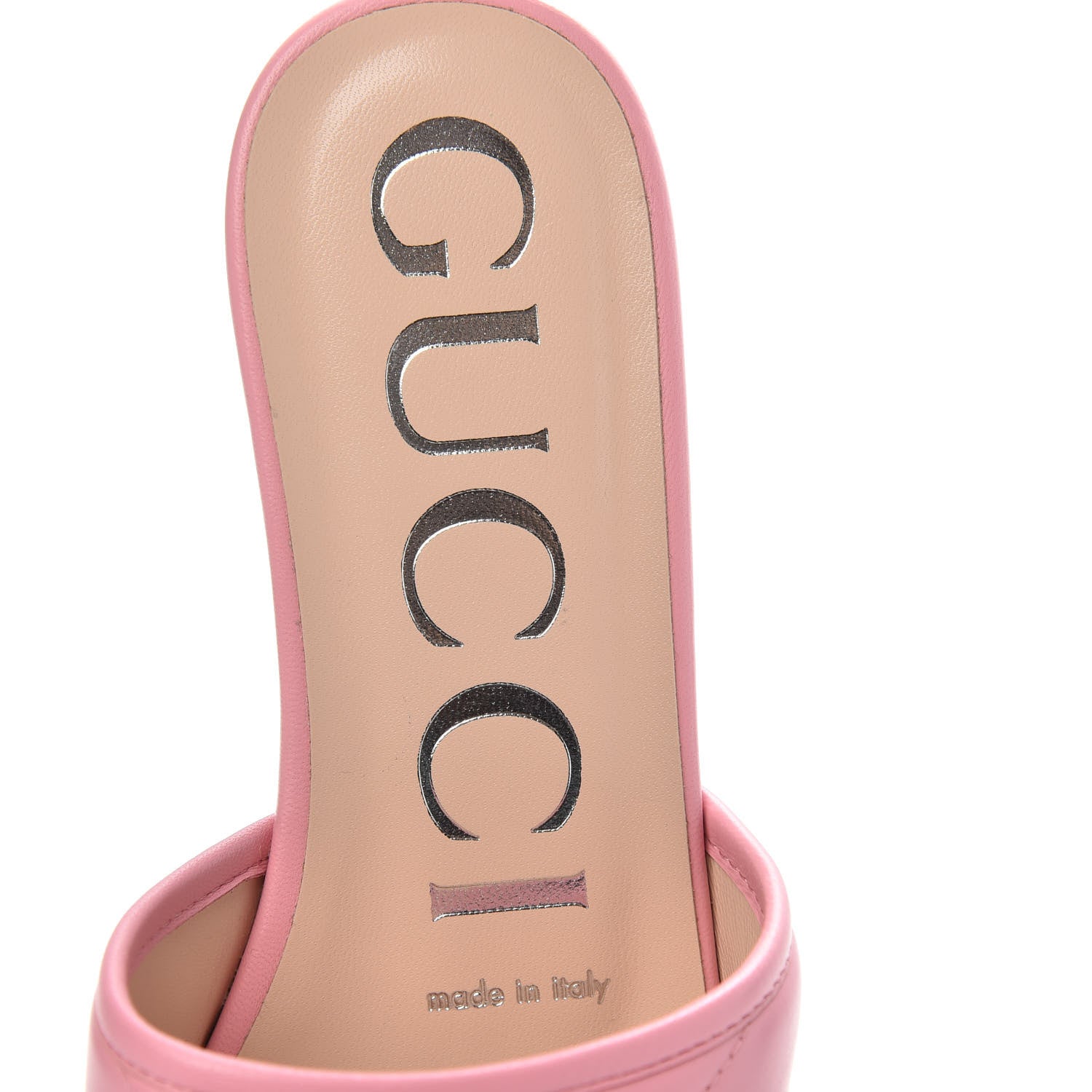 Gucci Nappa Matelasse GG Marmont Flat Slide Sandals 36.5 Wild Rose 8 of 9