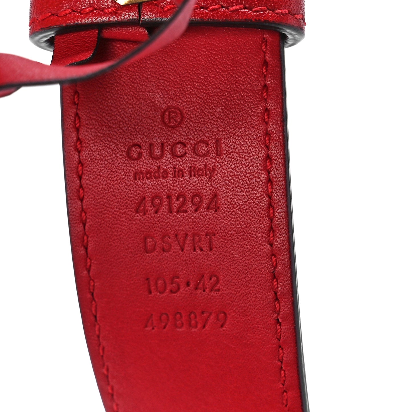 Calfskin Matelasse GG Marmont Belt Bag 105 42 Hibiscus Red