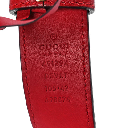 Gucci Calfskin Matelasse GG Marmont Belt Bag 105 42 Hibiscus Red 9 of 13