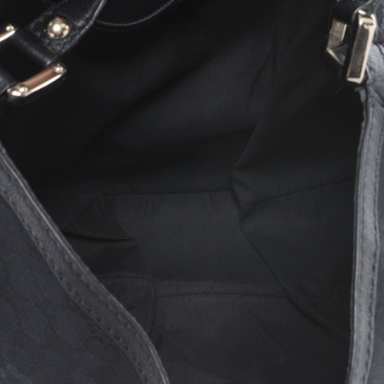 Gucci Monogram Ladies Web Large Hobo Black 5 of 7
