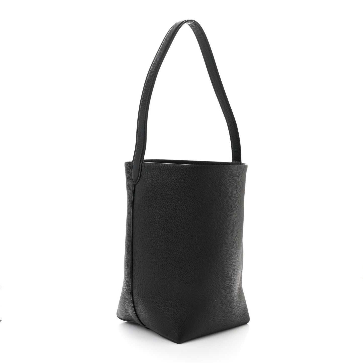 Grained Calfskin Medium N/S Park Tote Black