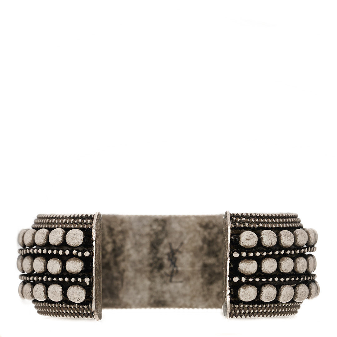Brass Marrakech Motif Bracelet Silver