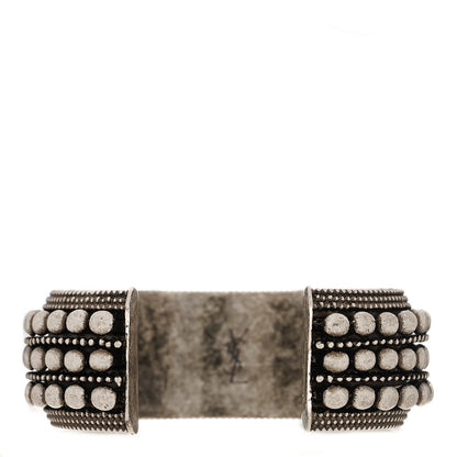 Saint Laurent Brass Marrakech Motif Bracelet Silver 2 of 3