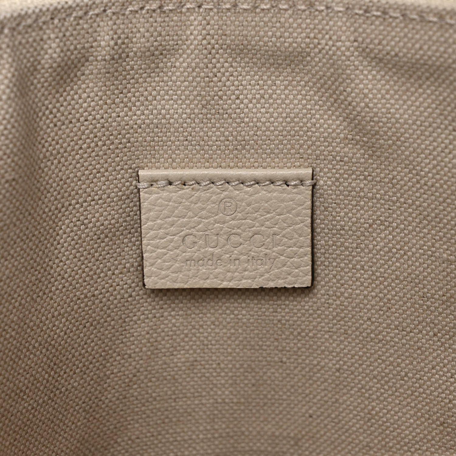 Gucci Pebbled Calfskin Logo Wristlet White 6 of 7