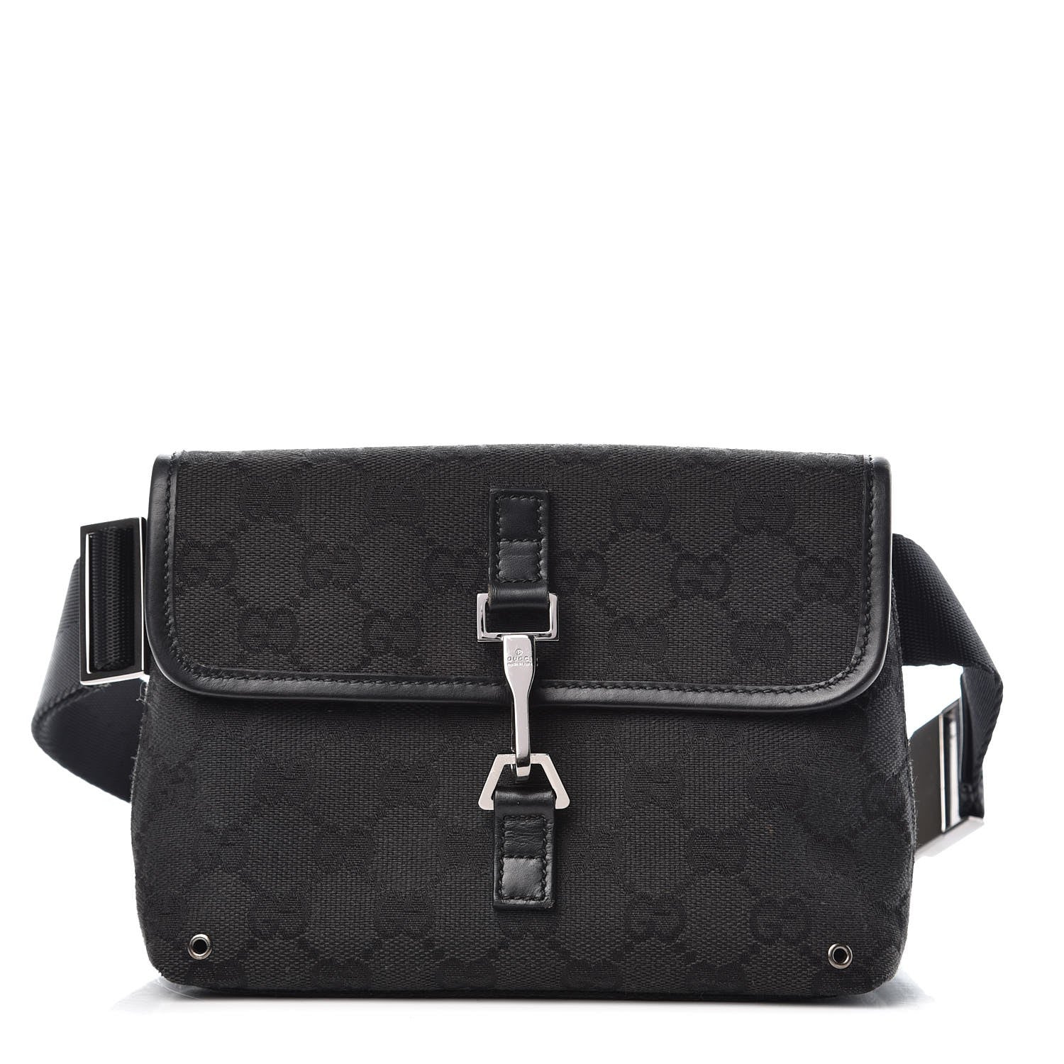 Gucci GG Monogram Web Flight Belt Bag Black 1 of 10