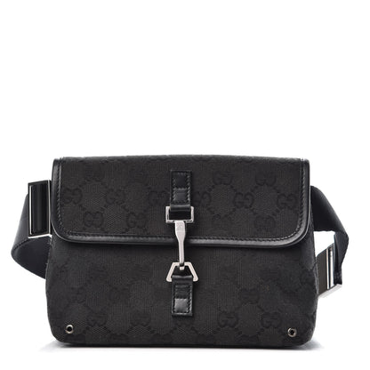 Gucci GG Monogram Web Flight Belt Bag Black 1 of 10
