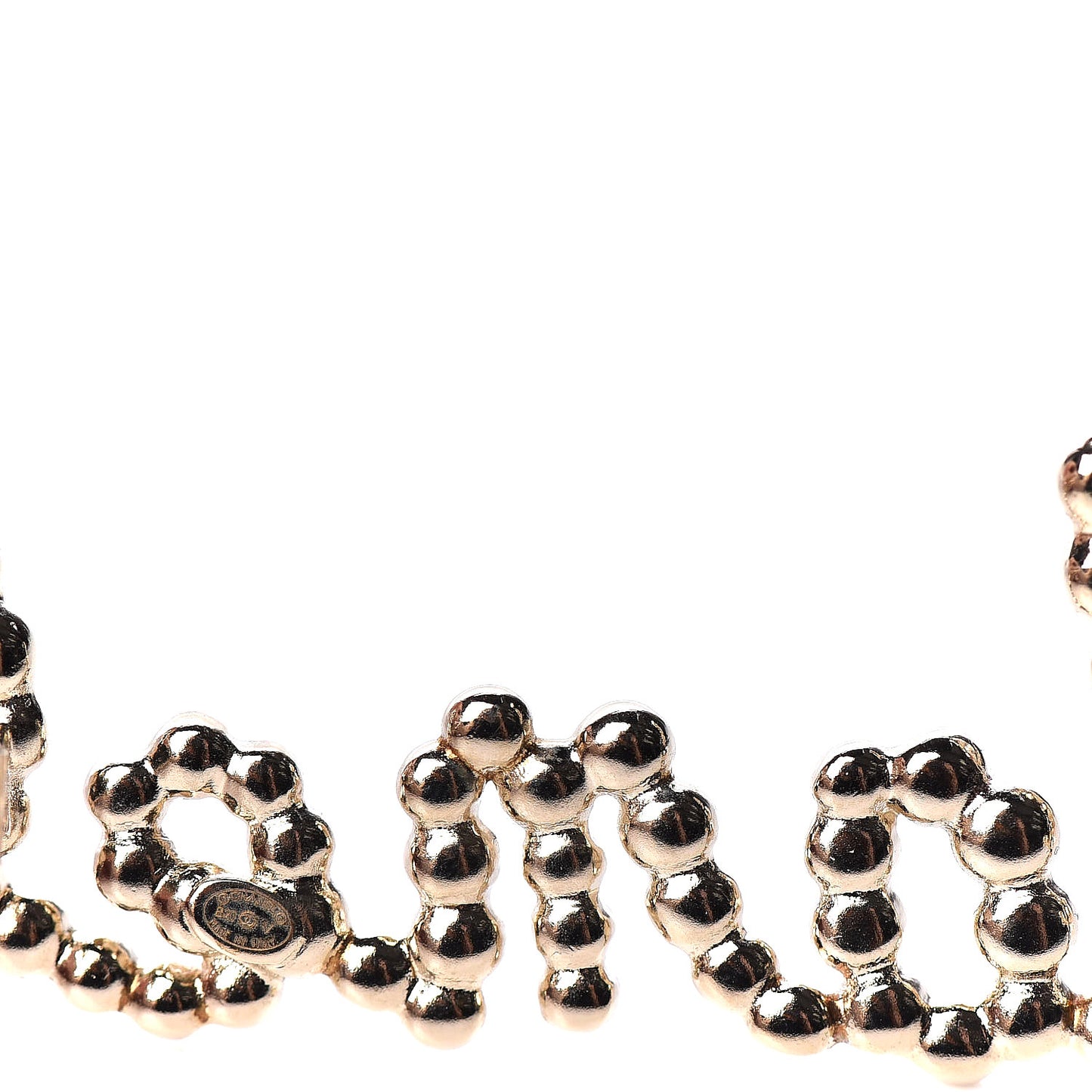 Metal Glass Swirling Pearls Hair Clip Gold