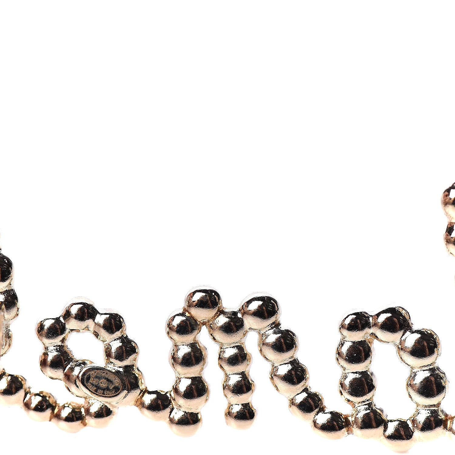 Chanel Metal Glass Swirling Pearls Hair Clip Gold 3 of 4