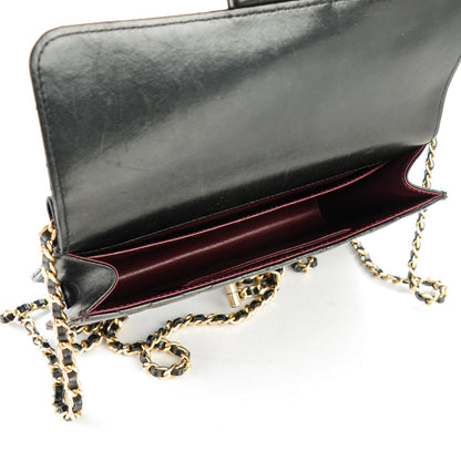 Chanel Lambskin Quilted Medium Crossing Times Flap Black 5 of 7