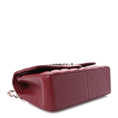 Chanel Caviar Quilted Jumbo Double Flap Burgundy 4 of 11